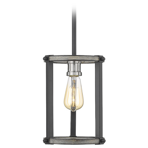 Z-Lite Kirkland Ashen Barnboard Mini Pendant by Z-Lite 472MPR-ABB