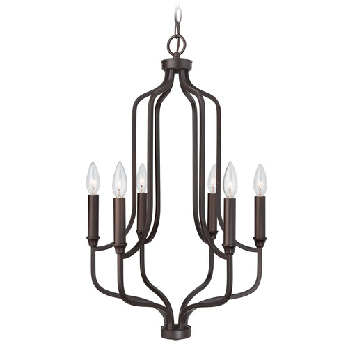 HomePlace by Capital Lighting Reeves 6-Light Chandelier in Bronze by HomePlace Lighting 439261BZ