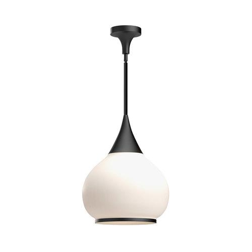 Alora Lighting Hazel Matte Black Pendant Light with Bowl / Dome Shade