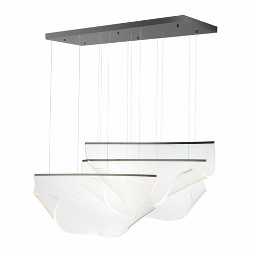 Rinkle 3-Light LED Linear Pendant in Brushed Gunmetal by ET2 Lighting