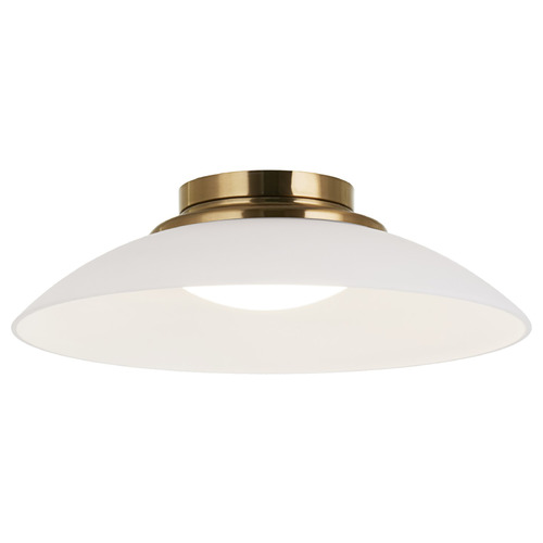 Matteo Lighting Luna Aged Gold Brass LED Flushmount Light