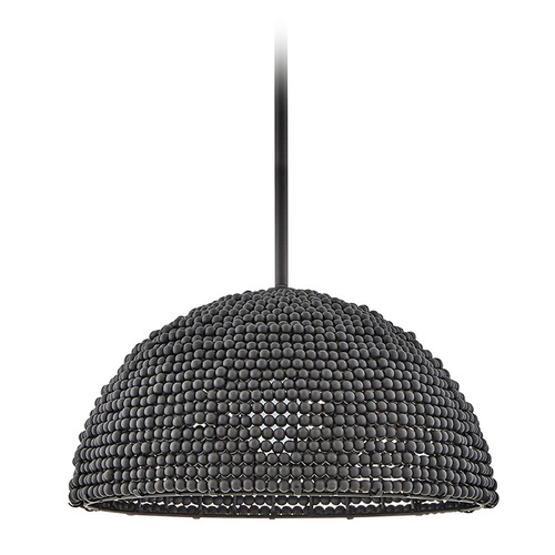 Hinkley Hinkley Dalia Black LED Pendant Light with Bowl / Dome Shade 38464BK