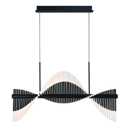 Voltik 40-Inch LED Linear Chandelier in Black by Eurofase Lighting