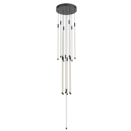 Kuzco Lighting Motif Black LED Multi-Light Pendant with Cylindrical Shade