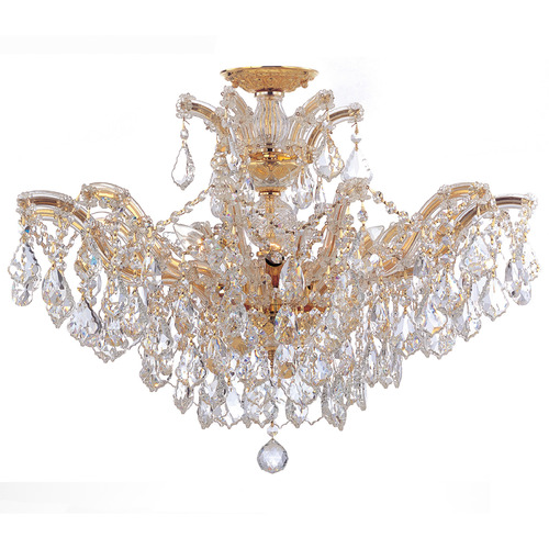Crystorama Lighting Maria Theresa Gold Semi-Flushmount Light