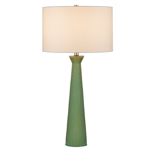 Currey and Company Grassington Green Table Lamp with Drum Shade