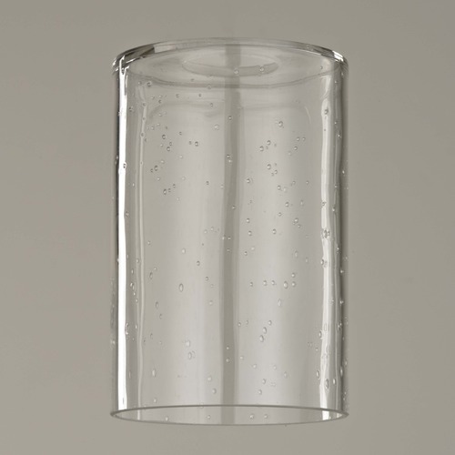 Seeded Glass Cylinder Shade with 1-5/8 Fitter 6-Inch Tall