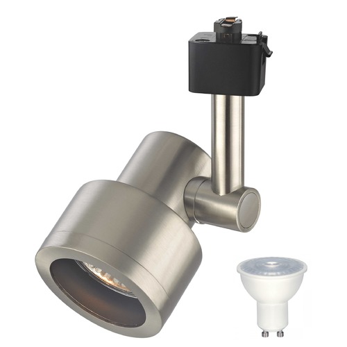 Satin Nickel 2700K LED Step Cylinder Head for Juno Track by Recesso