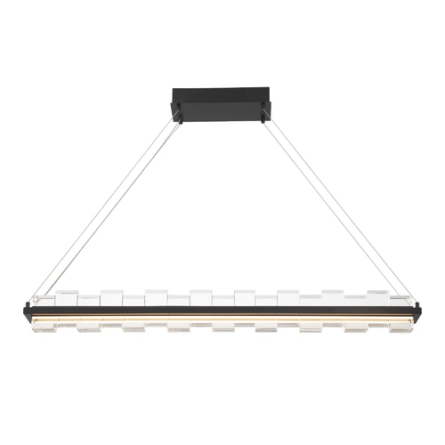 Bruco 45-Inch LED Linear Chandelier in Black by Eurofase