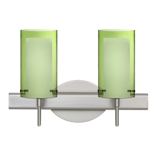 Besa Lighting Besa Lighting Pahu Satin Nickel Bathroom Light 2SW-L44007-SN