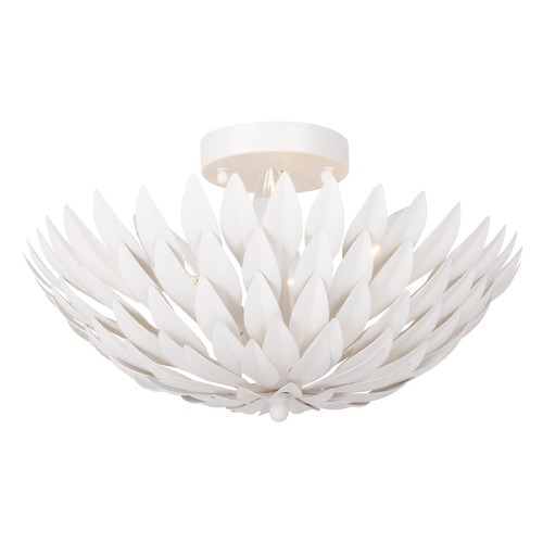 Crystorama Lighting Crystorama Lighting Broche Matte White Semi-Flushmount Light 505-MT