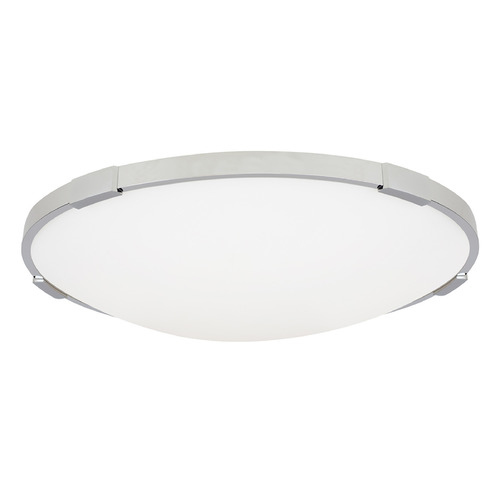 Visual Comfort Modern Collection Sean Lavin Lance 18-Inch 277V 3000K LED Flush Mount in Chrome by VC Modern 700FMLNC18C-LED930-277