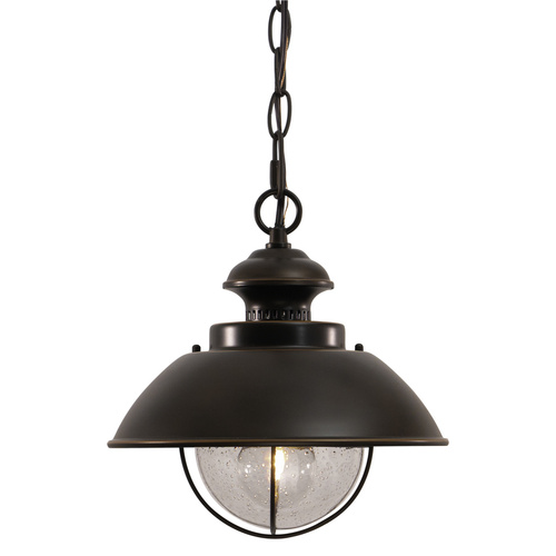 Harwich 10-Inch Outdoor Pendant in Burnished Bronze by Vaxcel Lighting
