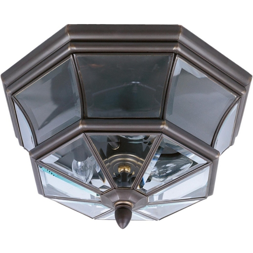 Quoizel Lighting Newbury Flush Mount in Medici Bronze by Quoizel Lighting NY1794Z