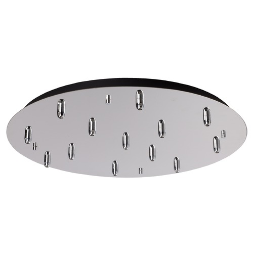 Multi-Port Canopy Chrome Ceiling Adaptor by Kuzco Lighting