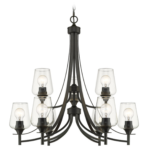 Joliet Matte Black Chandelier by Z-Lite