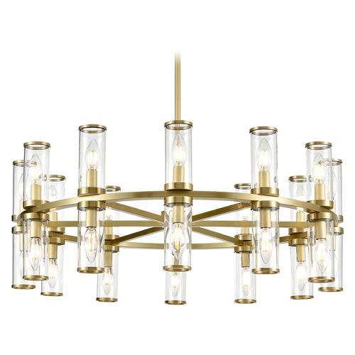 Alora Lighting Revolve Natural Brass Chandelier by Alora Lighting CH309024NBCG