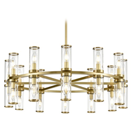 Revolve Natural Brass Chandelier by Alora Lighting