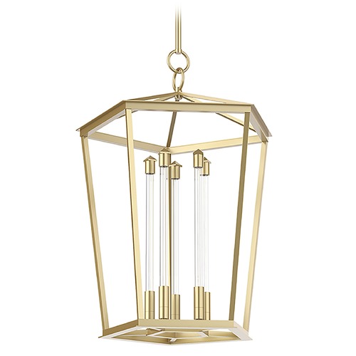 Alora Lighting Delphine 23.75-Inch High Natural Brass LED Pendant by Alora Lighting PD317122NB