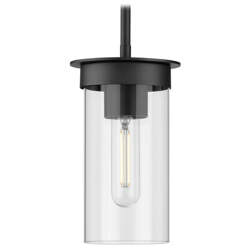 Progress Lighting Progress Lighting Kellwyn Matte Black Mini-Pendant Light with Cylindrical Shade P500314-031