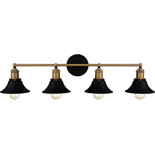 Quoizel Lighting Trafalgar Bathroom Light in Matte Black by Quoizel Lighting TRF8633MBK