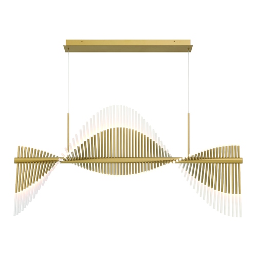 Voltik 59-Inch LED Linear Chandelier in Gold by Eurofase Lighting