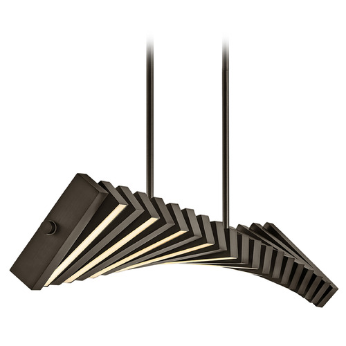 Stitch Painted Black Oxide LED Island Light by Hinkley Lighting