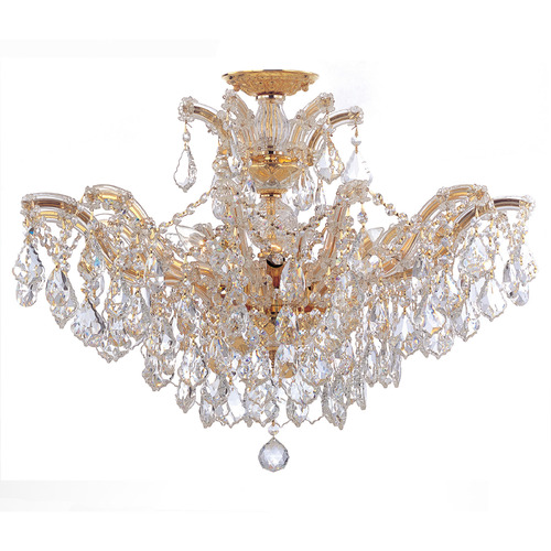 Crystorama Lighting Maria Theresa Gold Semi-Flushmount Light