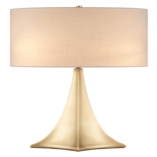 Currey and Company Cassia Gold Leaf Table Lamp with Oval Shade