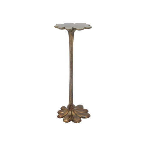Schizzo Accent Table in Oxidized Brass by Currey & Company