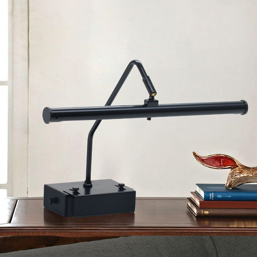 Concert Battery Operated LED Piano Lamp in Black by House of Troy Lighting
