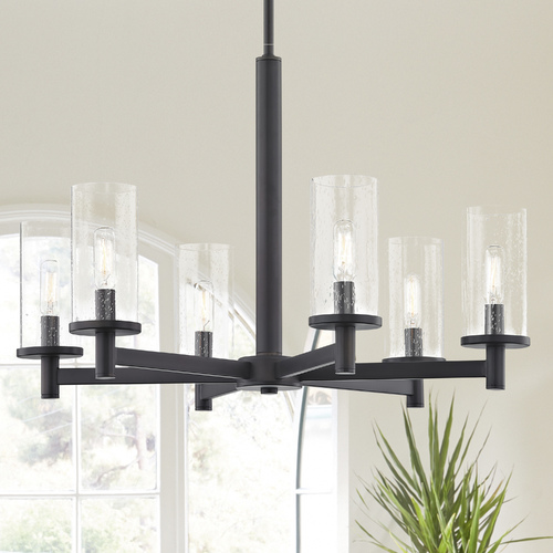 Design Classics Lighting Napa 6-Light Chandelier in Matte Black by Design Classics 2956-07