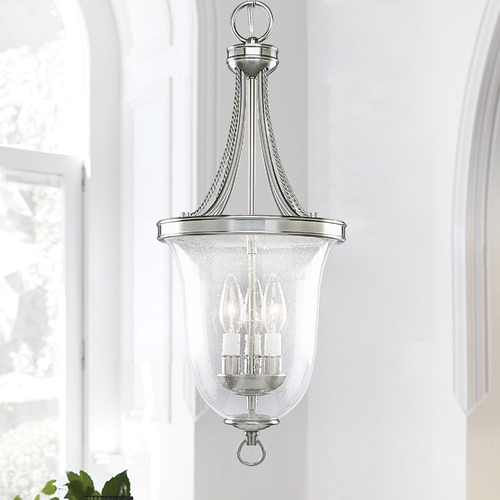 Progress Lighting Foyer Pendant in Brushed Nickel by Progress Lighting P3753-09