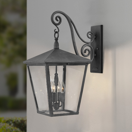 Hinkley Trellis 4-Light 26.25-Inch Aged Zinc Outdoor Wall Light by Hinkley Lighting 1438DZ