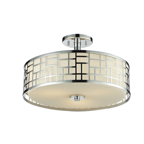 Elea Chrome Semi-Flush Mount by Z-Lite