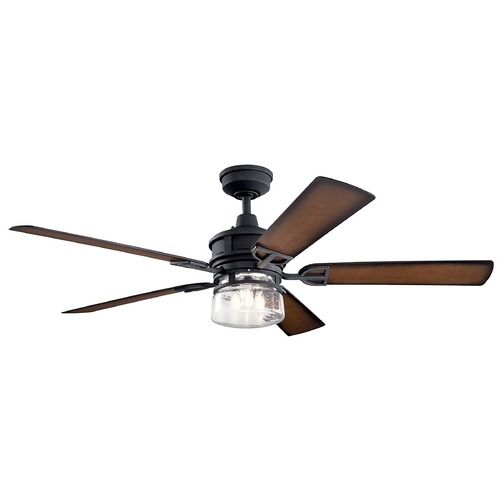 Kichler Lighting Lyndon 60-Inch Patio Distressed Black LED Fan by Kichler Lighting 310240DBK