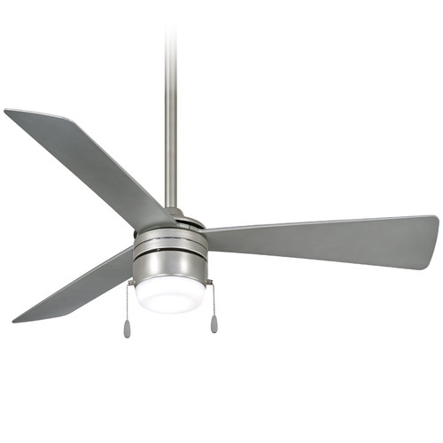 Vital 44-Inch LED Ceiling Fan in Brilliant Silver by Minka Aire