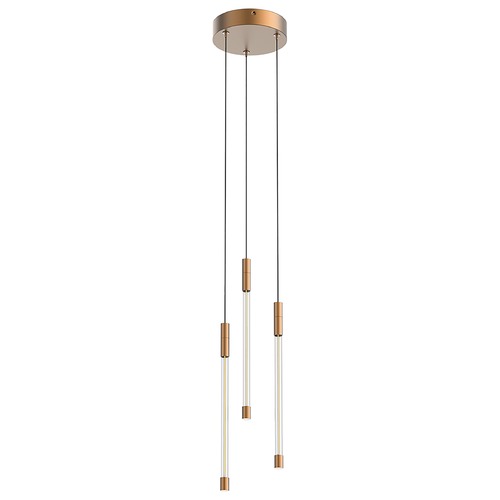 Kuzco Lighting Motif 5.5-Inch Wide LED Multi-Port Pendant in Brushed Gold by Kuzco Lighting MP75213-VB