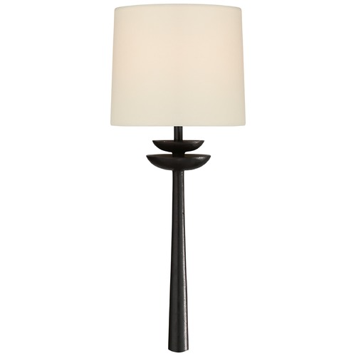 Aerin Beaumont Medium Tail Sconce in Aged Iron by Visual Comfort Signature
