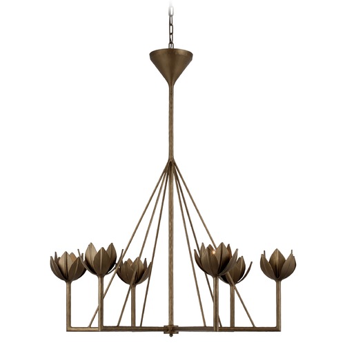 Julie Neill Alberto Chandelier in Bronze Leaf by Visual Comfort Signature