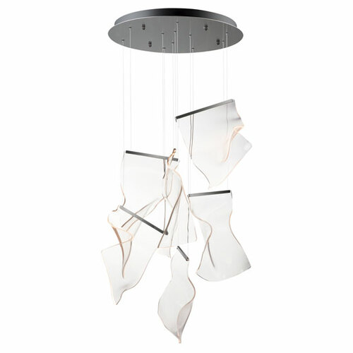 Rinkle 6-Light LED Multi Pendant in Brushed Gunmetal by ET2 Lighting