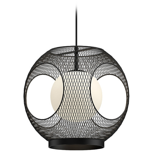 Kuzco Lighting Kona Black Outdoor Hanging Light by Kuzco Lighting EP56913-BK/OP