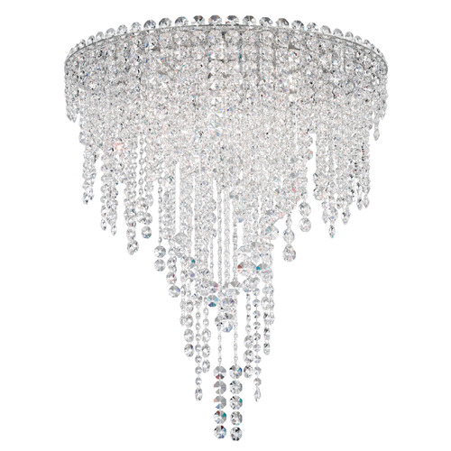 Schonbek Worldwide Lighting Chantant Polished Stainless Steel Flushmount Light