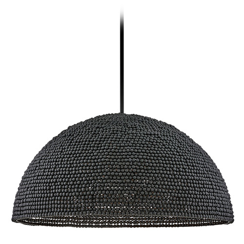 Hinkley Hinkley Dalia Black LED Pendant Light with Bowl / Dome Shade 38465BK