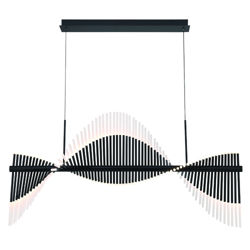 Voltik 59-Inch LED Linear Chandelier in Black by Eurofase Lighting