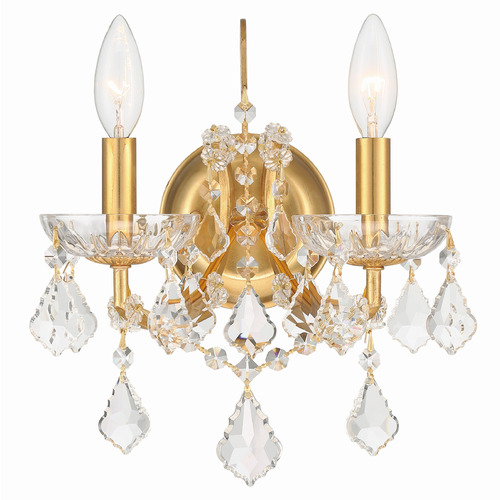 Crystorama Lighting Filmore Antique Gold Sconce