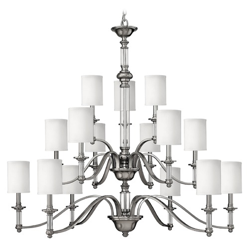 15-Light Chandelier in Brushed Nickel by Hinkley Lighting