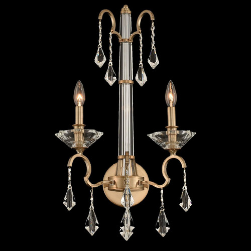 Allegri Crystal Valencia Brushed Champagne Gold Sconce