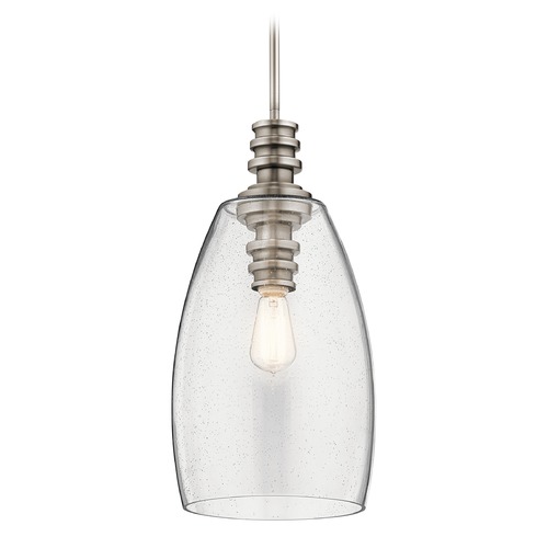 Seeded Glass Pendant Pewter Lakum by Kichler Lighting