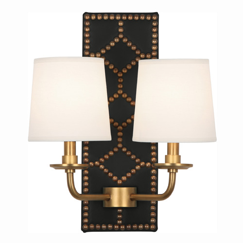 Robert Abbey Lighting Williamsburg Lightfoot Wall Sconce with Fondine Fabric Shades